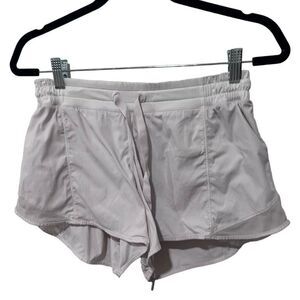 Lululemon Hotty Hot Low Rise Drawstring Athletic Running Shorts White Size 8